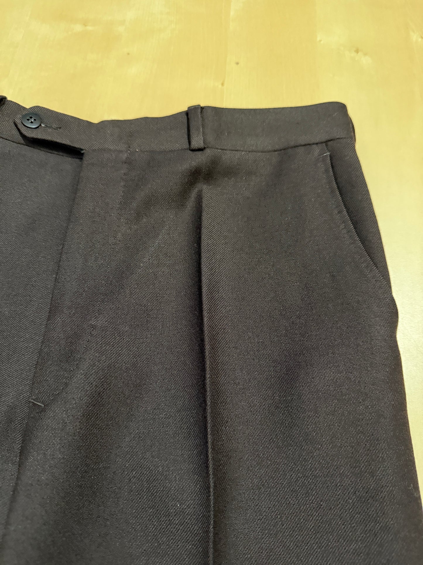 Completo 3 pezzi anni ‘70 a zampa in flanella marrone - tg. 44/46