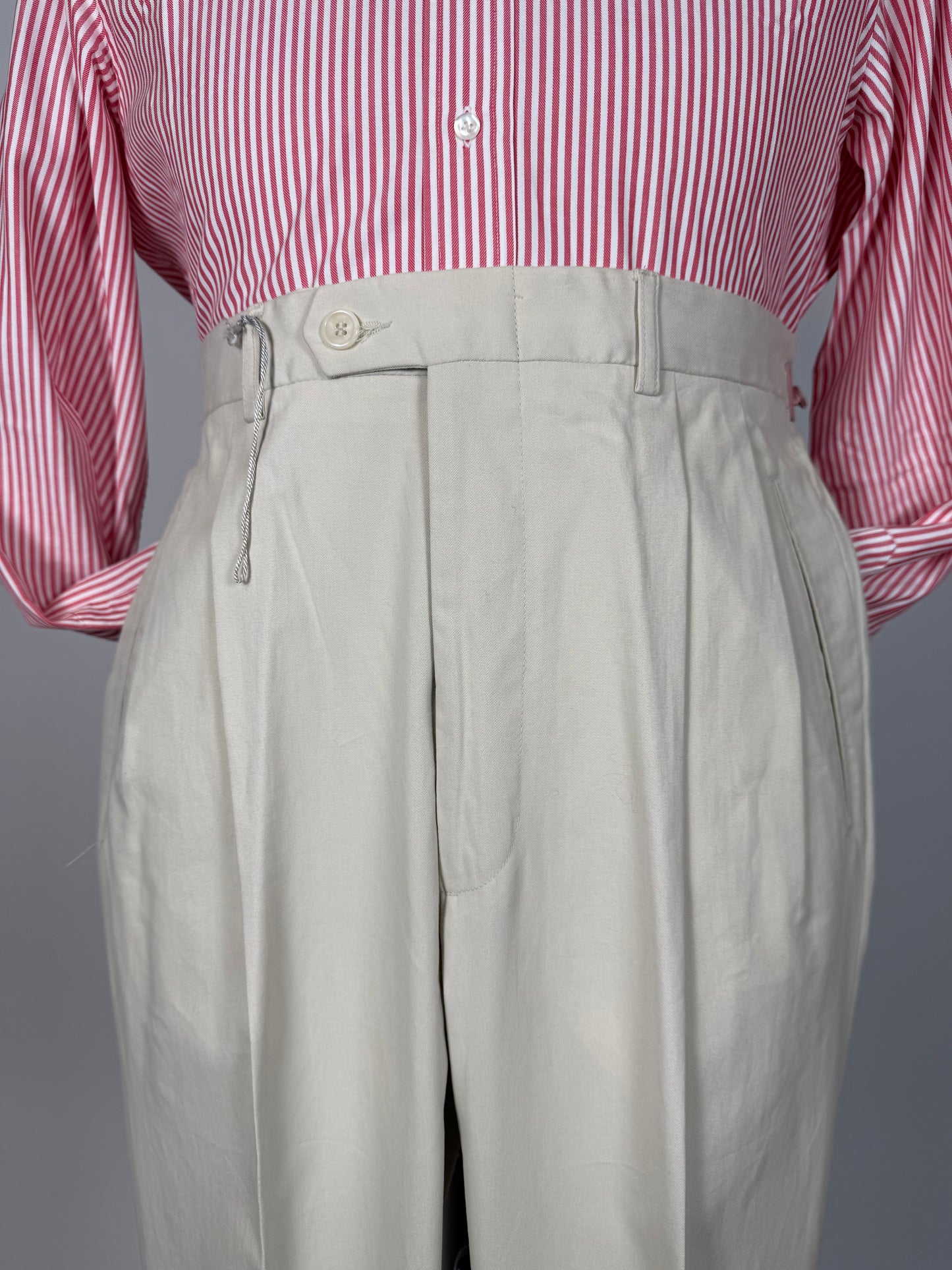 Pantaloni 100% cotone panna anni ‘80 (NOS) - tg. 50