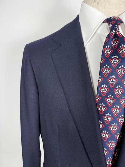 Giacca sartoriale anni ‘80 in flanella blu - tg. 50