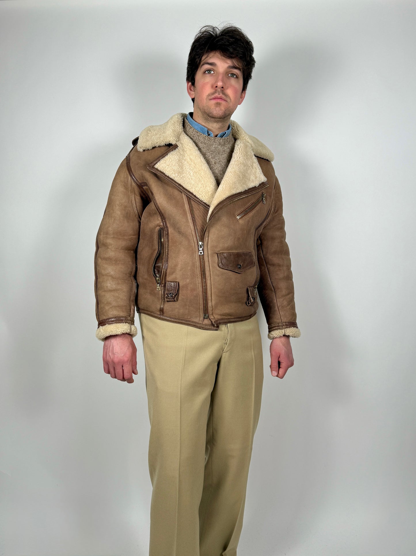 Chiodo in shearling Emporio Armani anni ‘80 - M