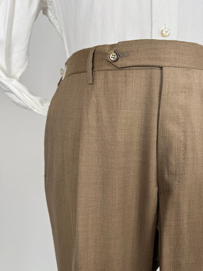 Pantaloni Rota fresco lana marrone tabacco - tg. 50