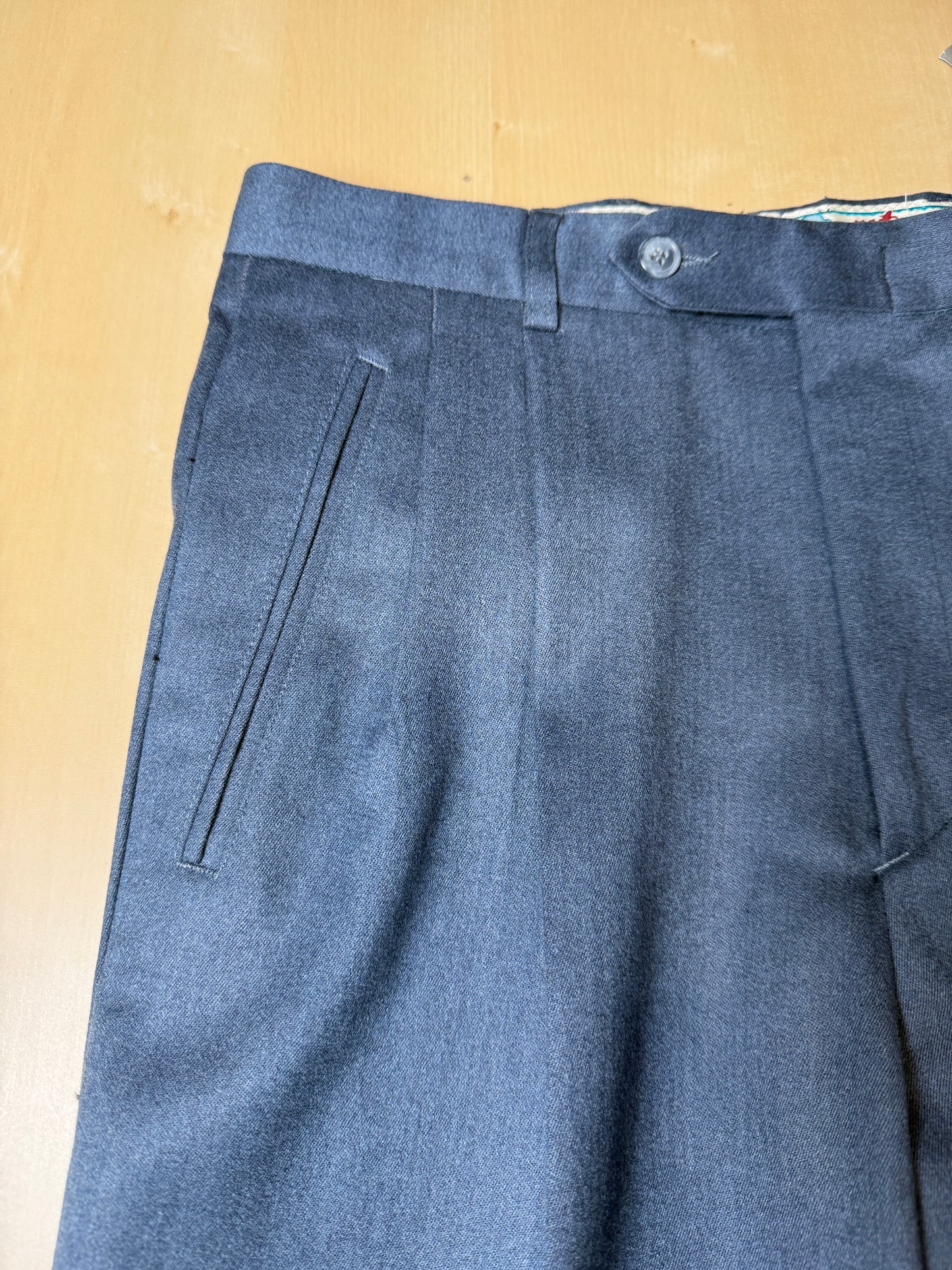 Pantaloni anni ‘80 blu petrolio (NOS) - tg. 46