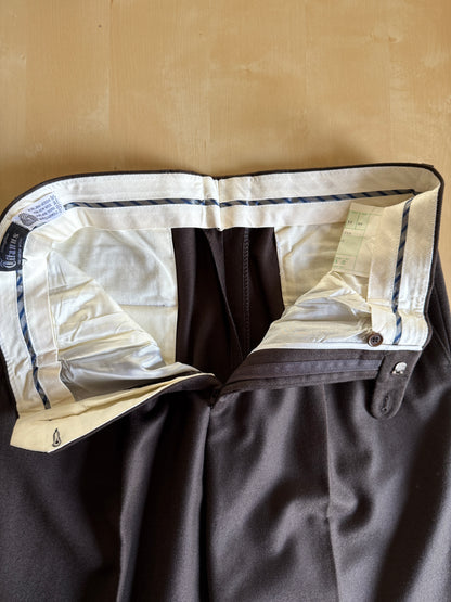 Pantaloni anni ‘90 in flanella marrone (NOS) - tg. 48