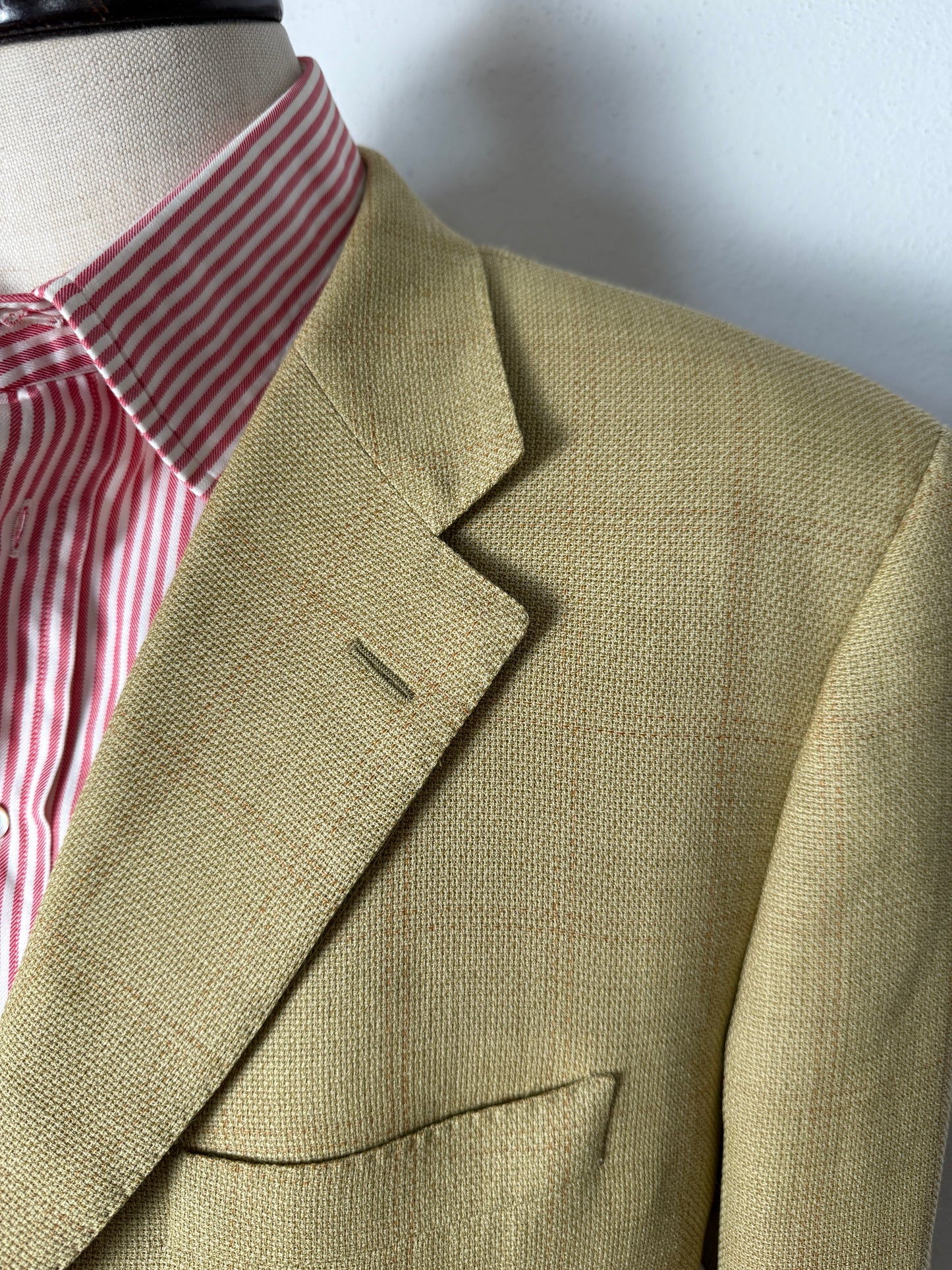 Giacca Corneliani mezza fodera in hopsack beige/senape - tg. 56