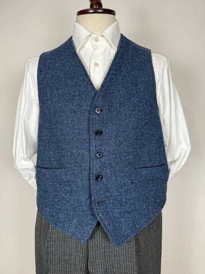 Panciotto in tweed blu - tg. 52/54