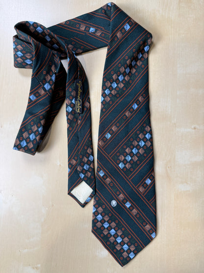 Cravatta Valentino anni ‘70 geometrica jacquard