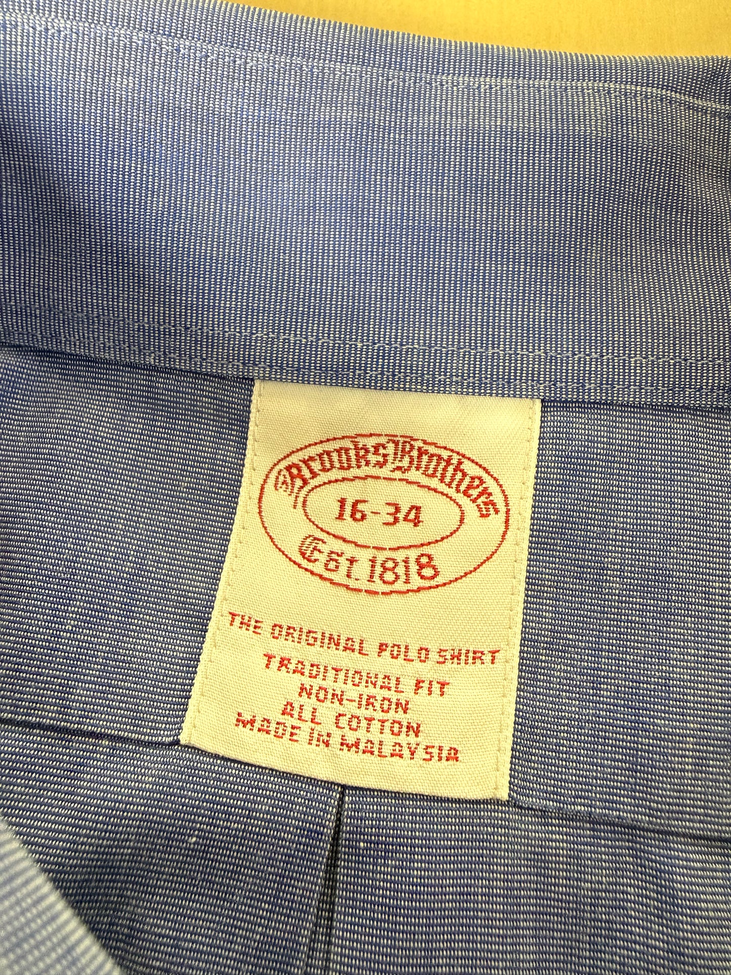 Camicia Brooks Brothers blu avio - tg. 16 (L/XL collo 42)
