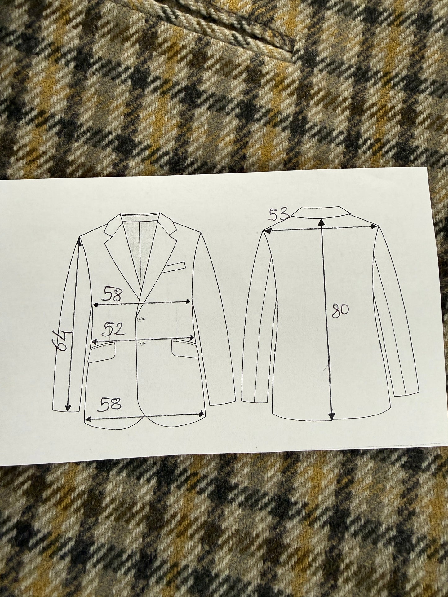 Giacca Valentino anni ‘80 check in lana e cashmere - tg. 52