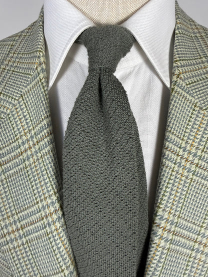 Cravatta Yves Saint Laurent tricot verde salvia