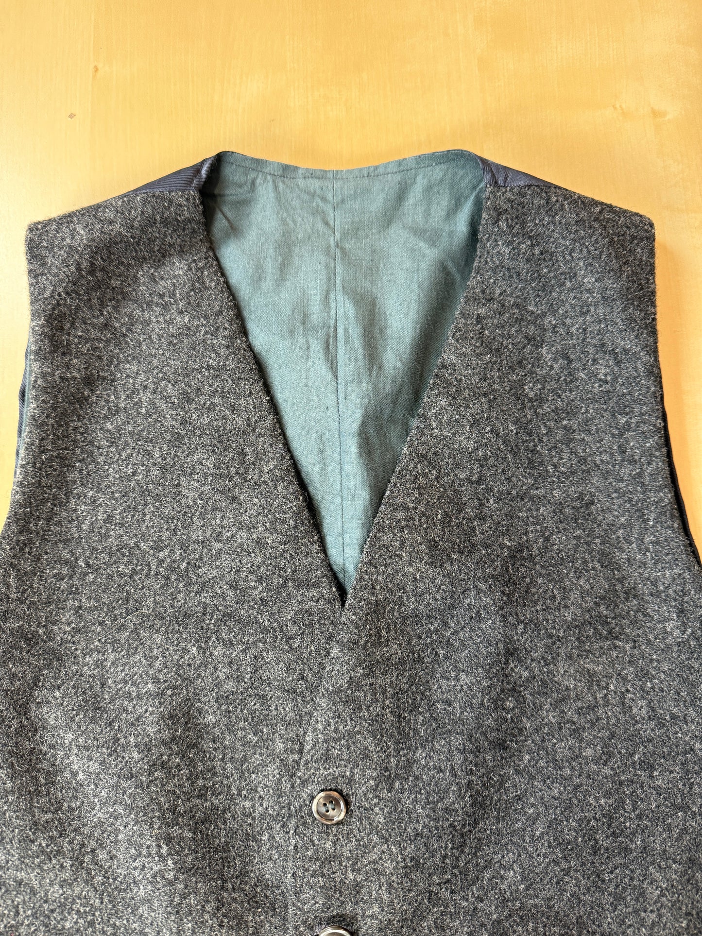 Panciotto sartoriale in tweed grigio antracite