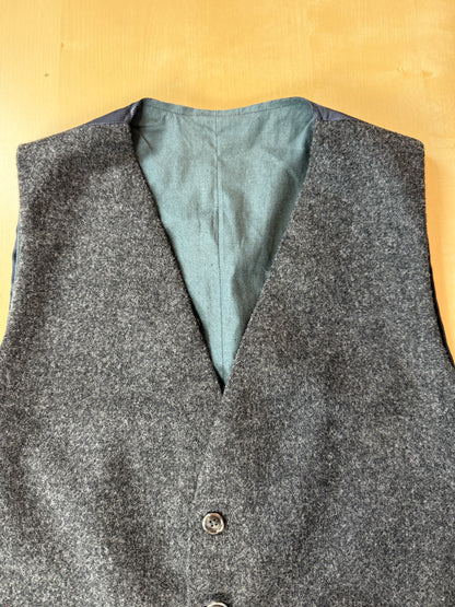 Panciotto sartoriale in tweed grigio antracite