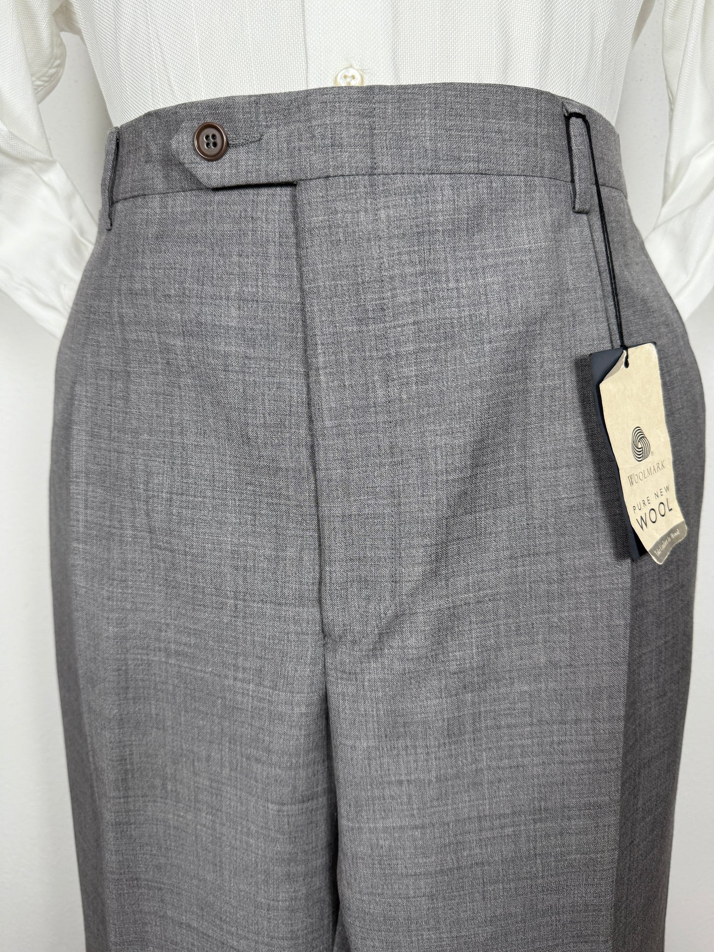 Pantalone anni ‘90 fresco lana grigio chiaro (NOS) - tg. 54/56