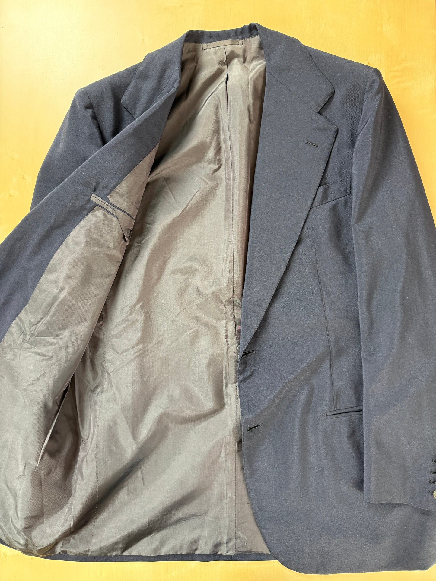 Giacca sartoriale anni '70 fresco lana blu - tg. 52 lunga