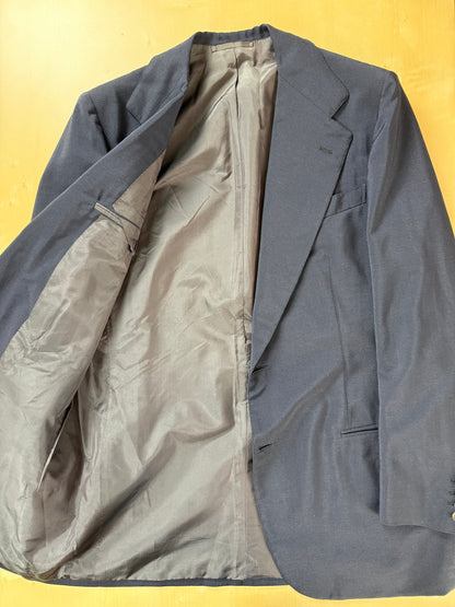 Giacca sartoriale anni '70 fresco lana blu - tg. 52 lunga
