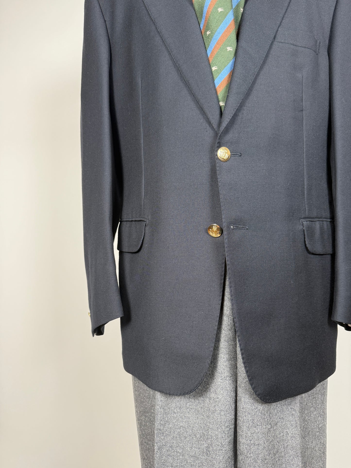 Blazer navy anni ‘80 in flanella - tg. 54