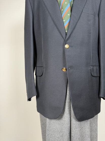Blazer navy anni ‘80 in flanella - tg. 54