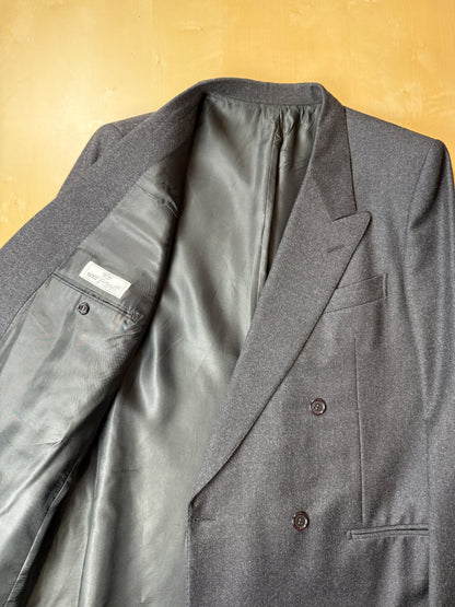 Completo doppiopetto anni ‘70/‘80 flanella antracite - tg. 52