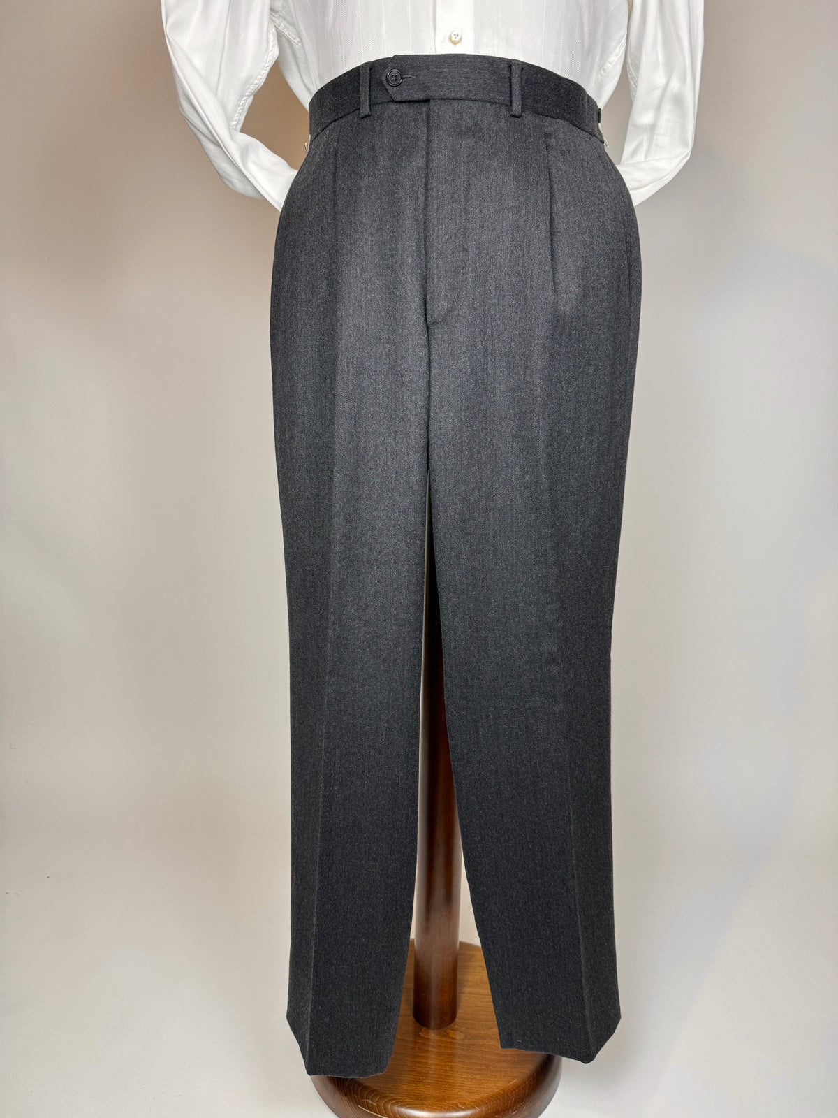 Pantaloni flanella grigio antracite anni '90 - tg. 50