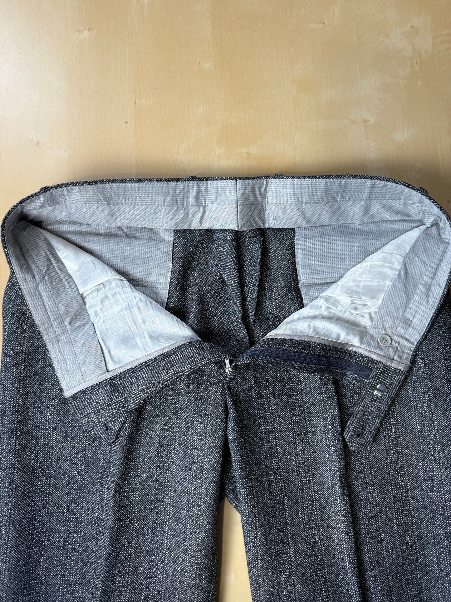 Completo anni ‘70/‘80 tweed lana e seta - tg. 52/54