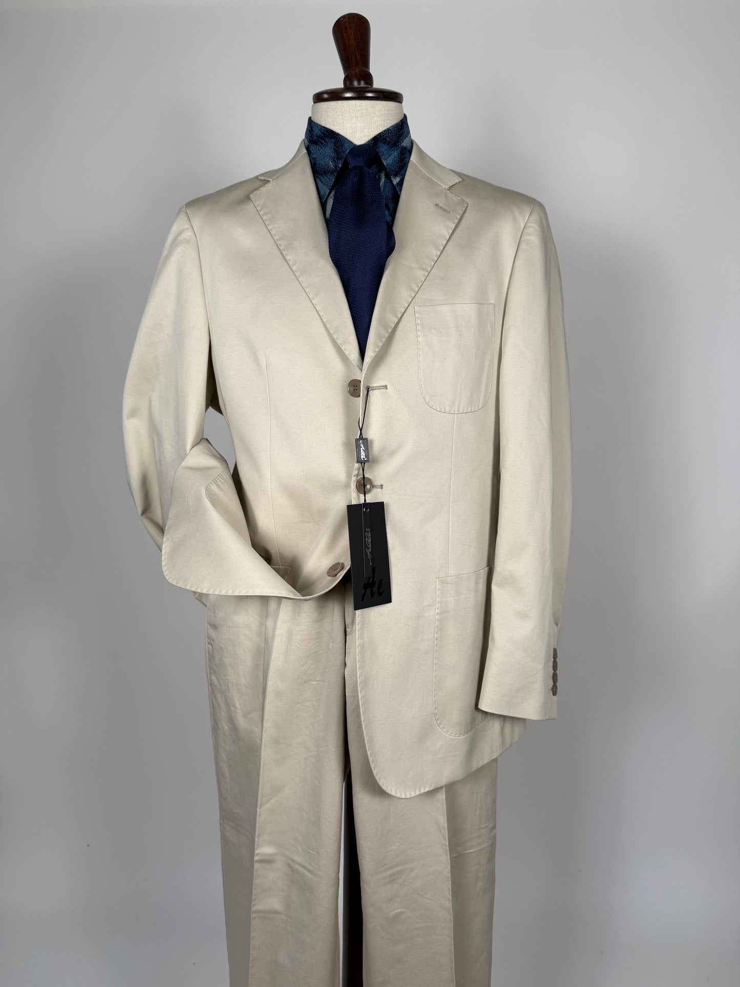 Completo estivo in cotone beige (nuovo) - tg. 52/54