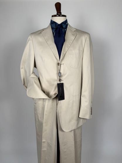 Completo estivo in cotone beige (nuovo) - tg. 52/54