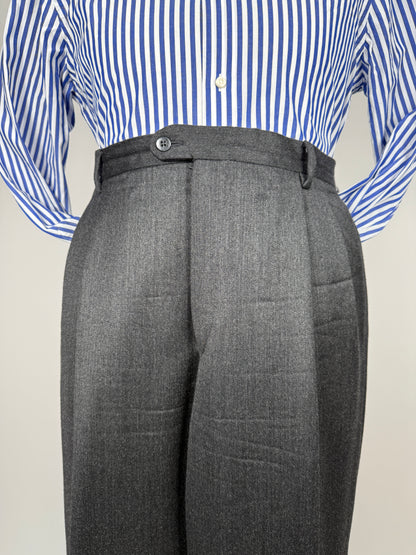 Completo doppiopetto anni ‘80 flanella antracite - tg. 52