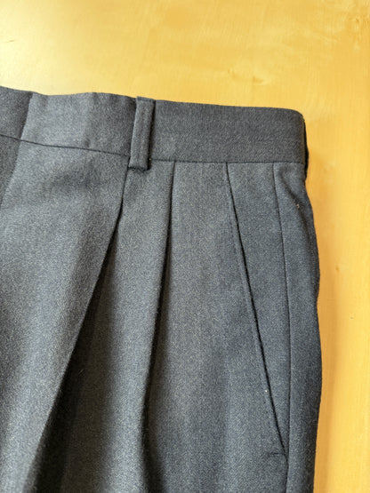 Pantaloni in flanella blu trama righe (NOS) - tg. 46/48
