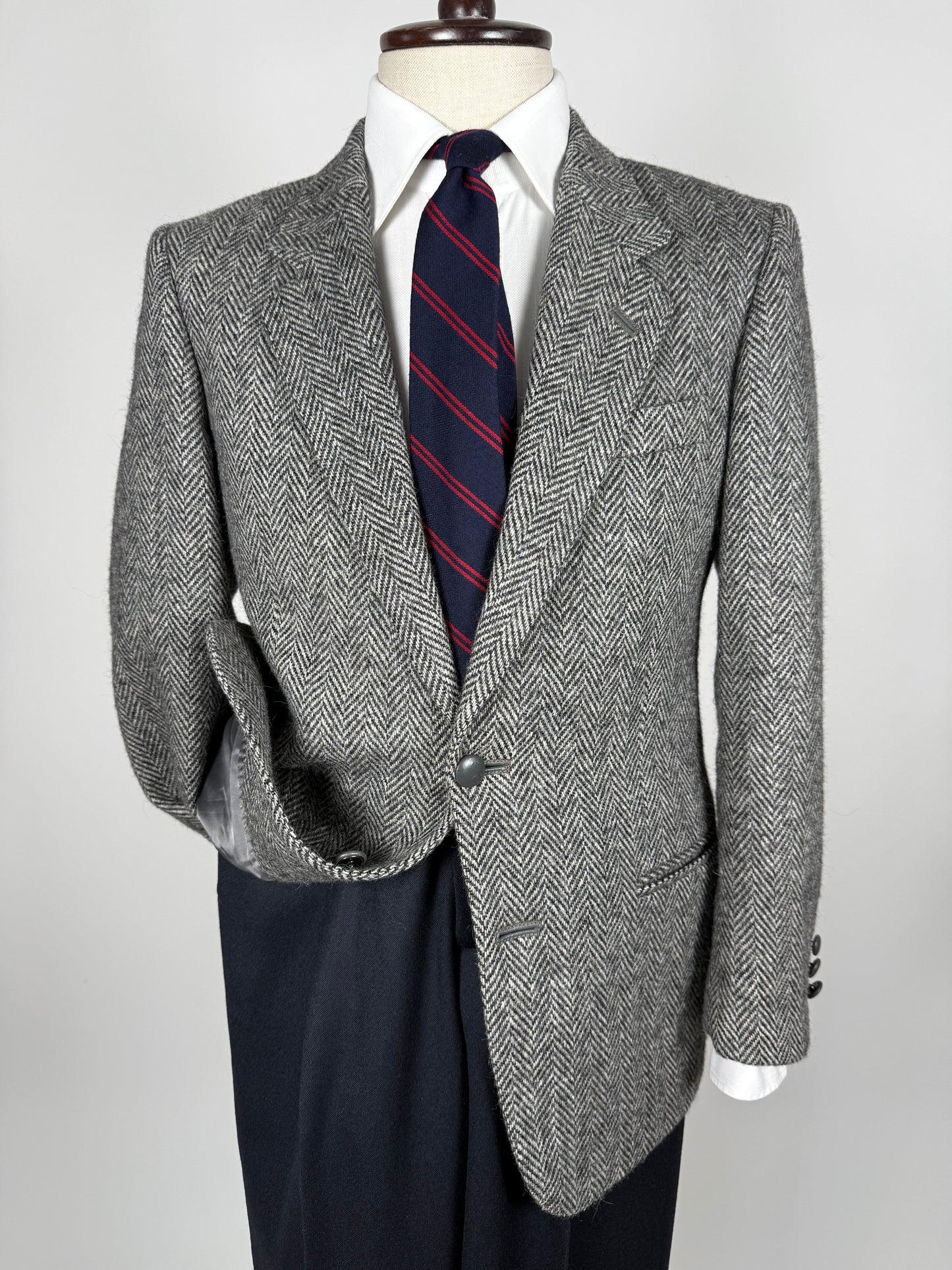 Giacca sportiva anni ‘70 herringbone lana e alpaca - tg. 44/46