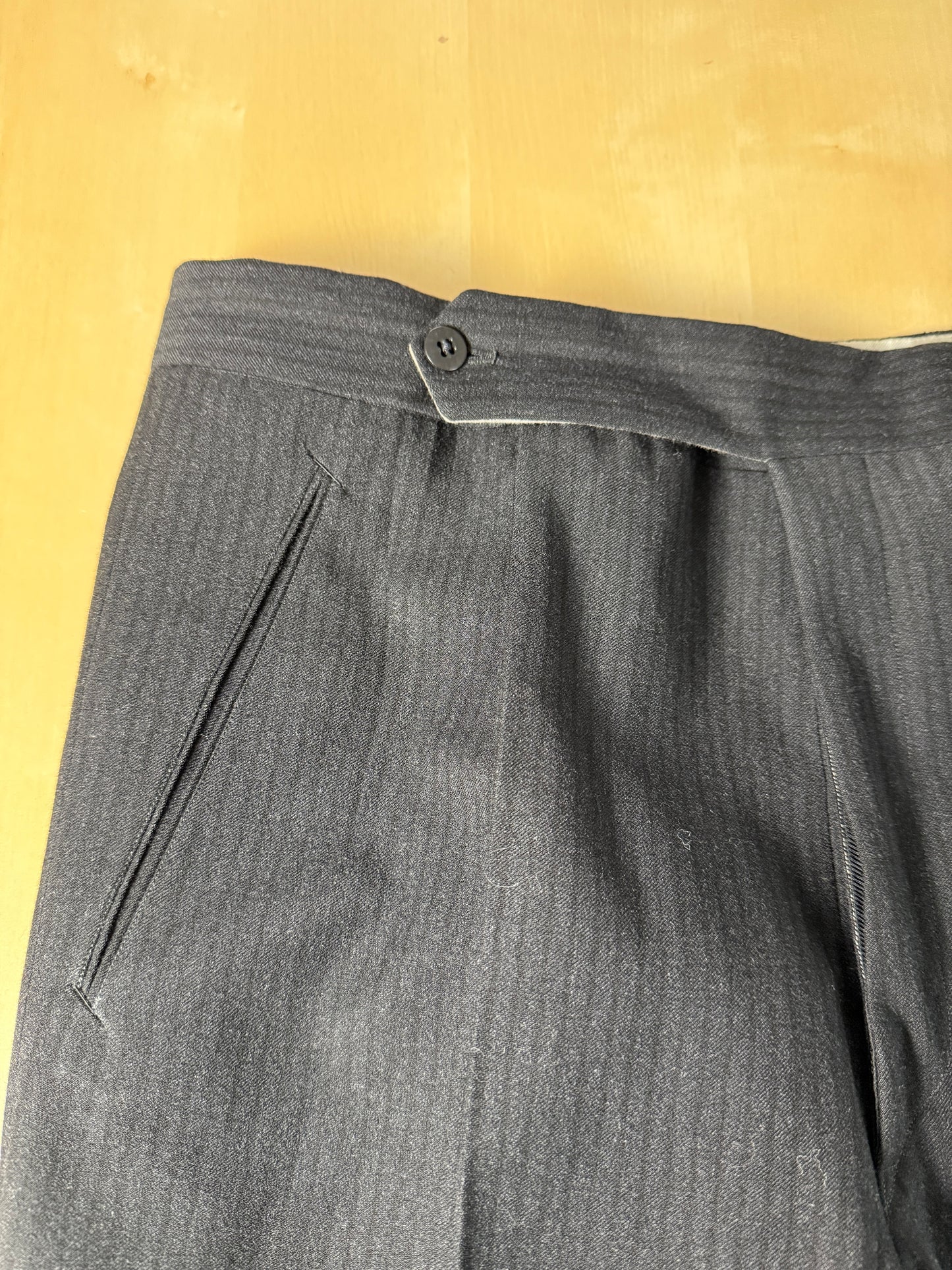 Completo sartoriale anni ‘50/‘60 monopetto revers a lancia - tg. 50 corta