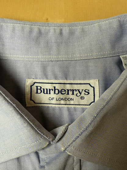 Camicia Burberrys anni ‘90 azzurra in Oxford leggero - tg. L collo 41