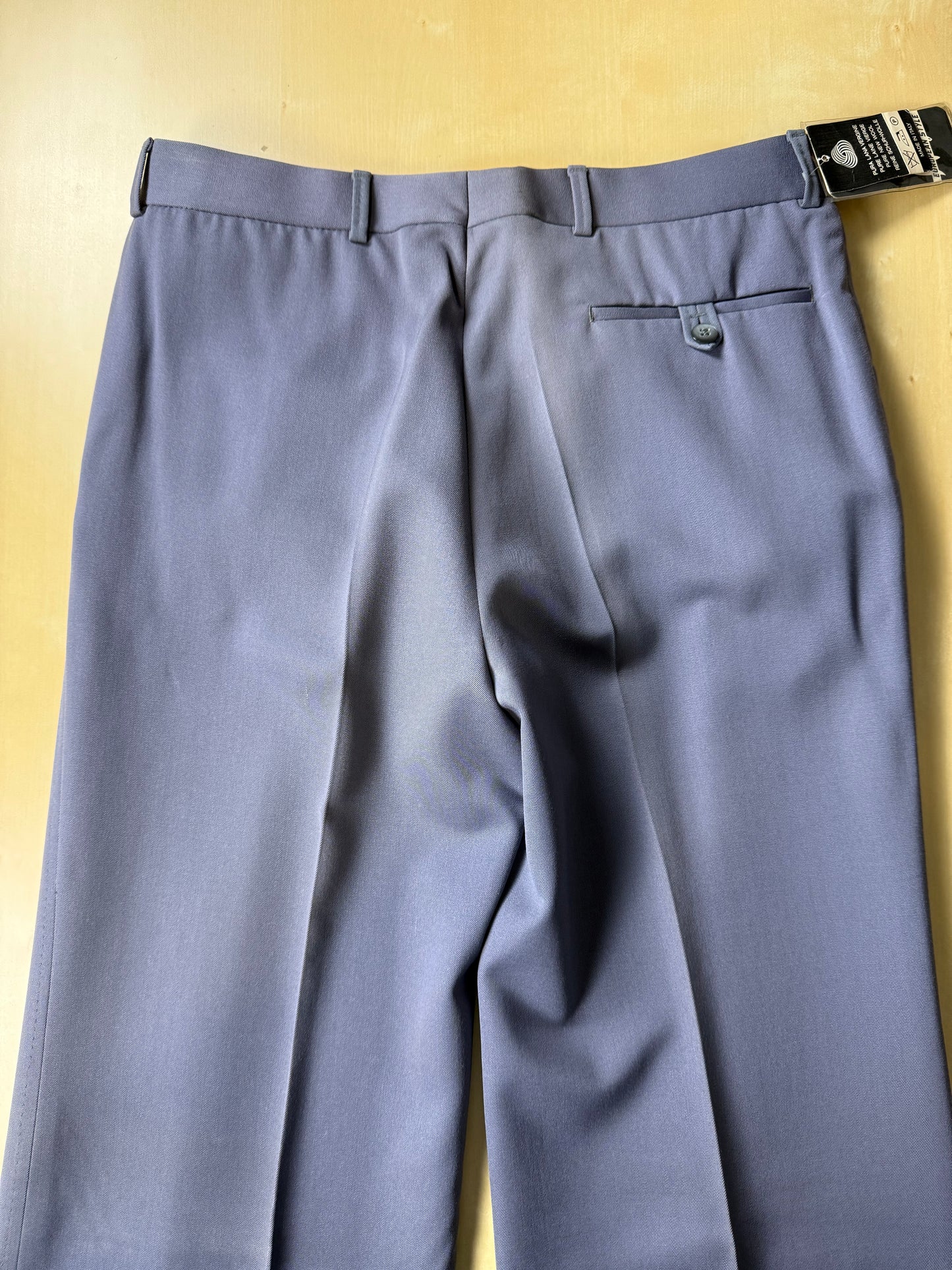 Pantaloni anni ‘70 twill di lana carta da zucchero (NOS) - tg. 46