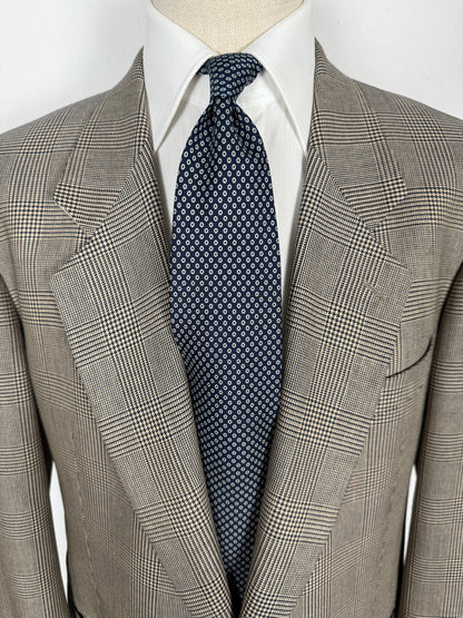 Cravatta Marinella navy micro fantasia cerchiolini