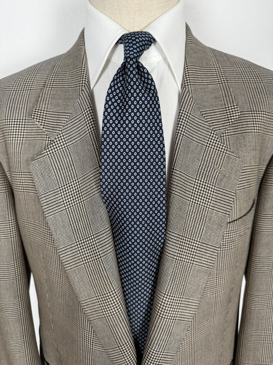 Cravatta Marinella navy micro fantasia cerchiolini