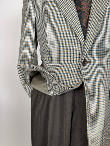 Giacca D’Avenza anni ‘80 check lana cashmere e seta - tg. 48