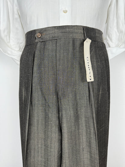 Pantalone anni ‘80 misto viscosa e lino (NOS) - tg. 48