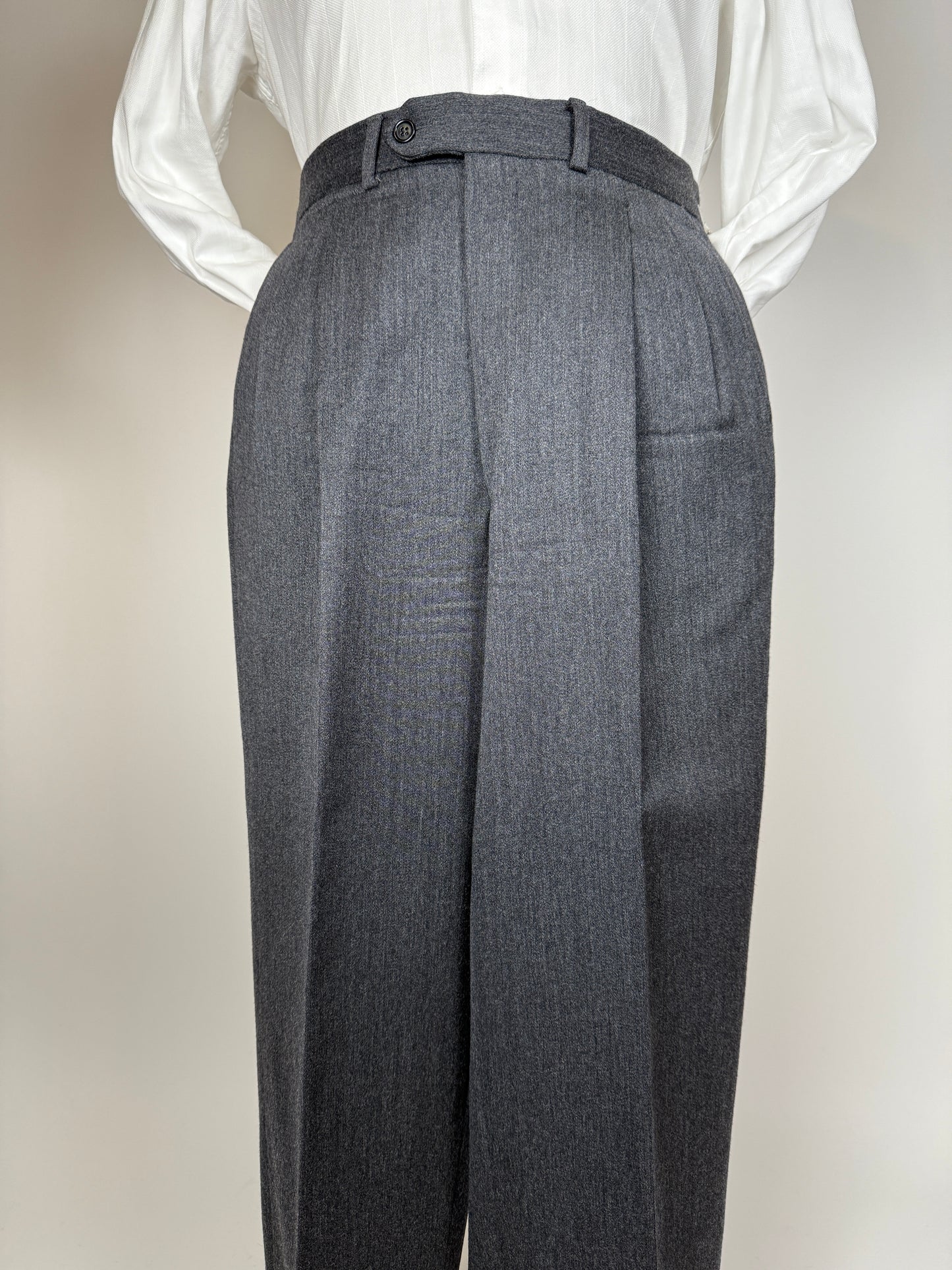 Pantaloni flanella grigio antracite - tg. 50