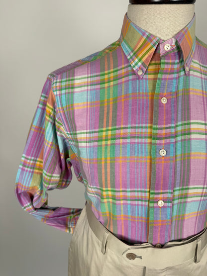 Camicia Ralph Lauren madras vintage - M collo 39/40