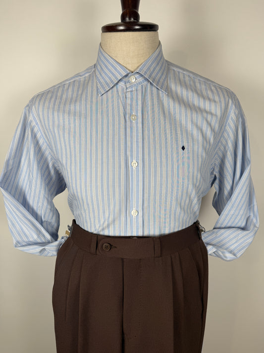 Camicia Ballantyne azzurra a righe - tg. L collo 42