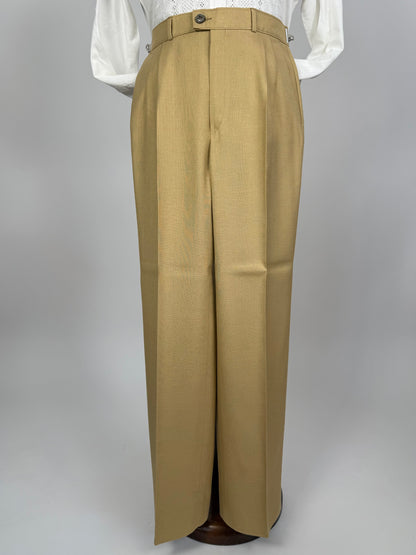 Completo doppiopetto estivo anni ‘70 in misto lino beige - tg. 44/46