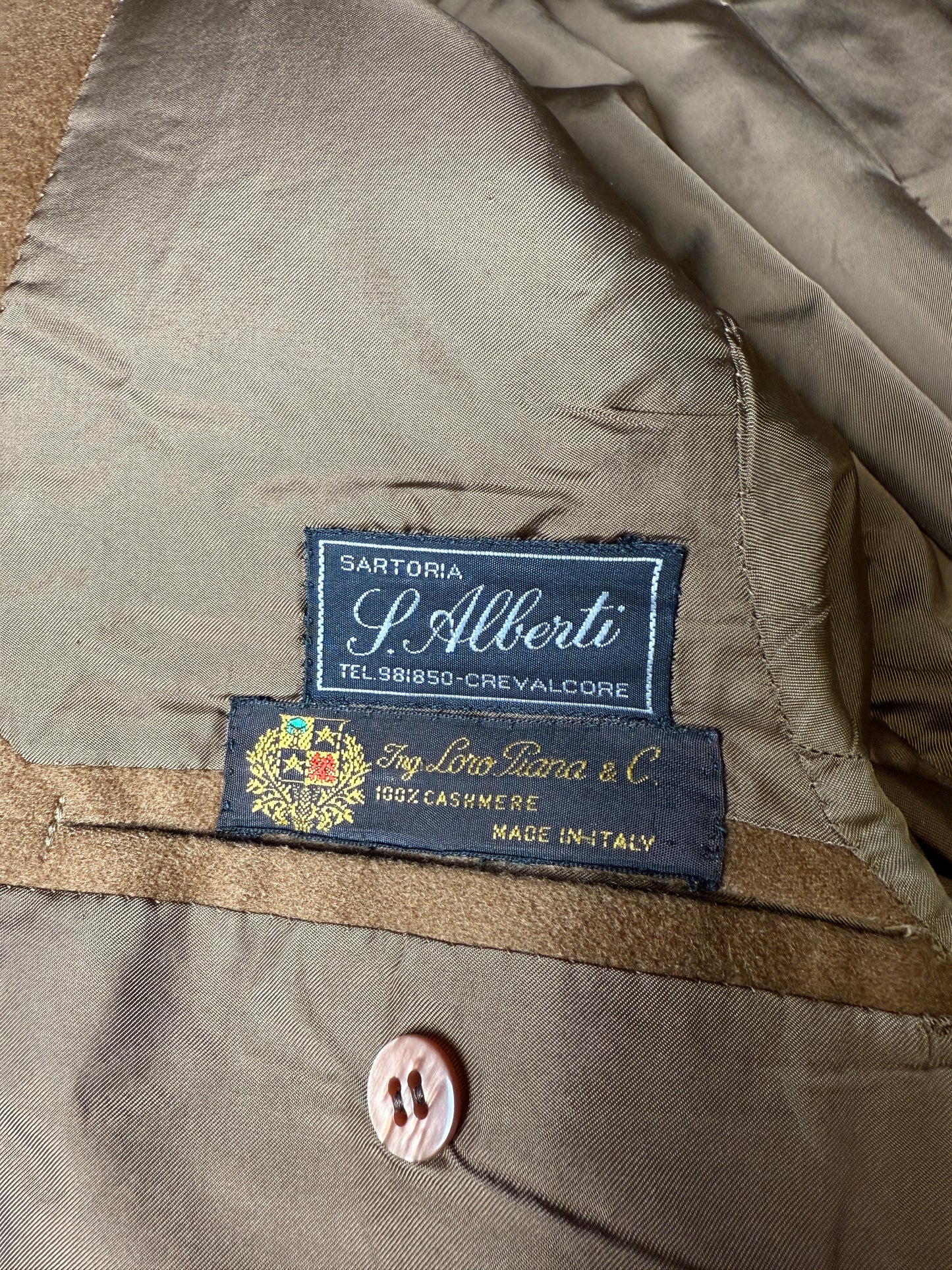 Giacca sartoriale in panno 100% cashmere Loro Piana - tg. 52/54 corta