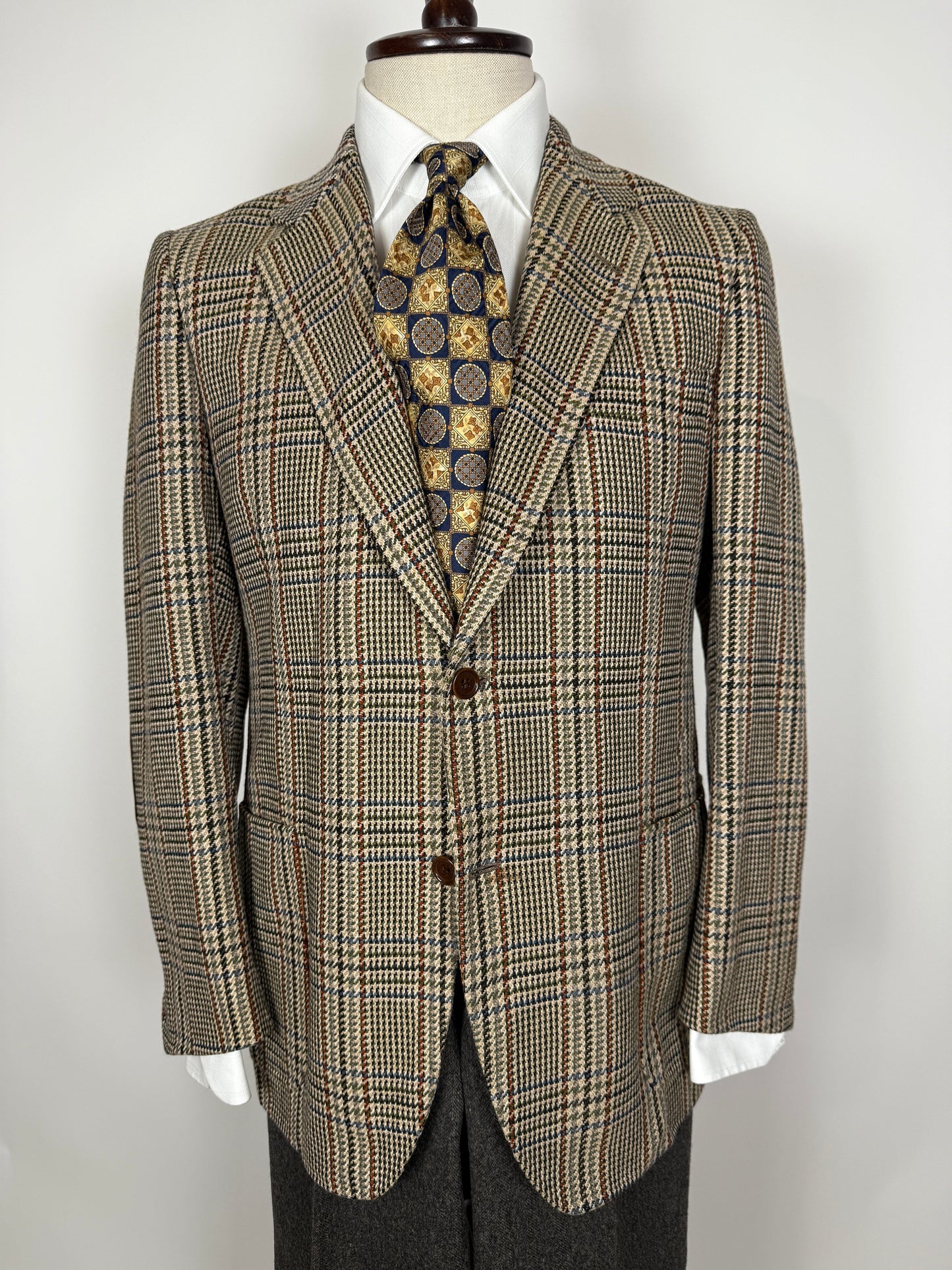 Giacca sartoriale in puro cashmere scozzese principe di Galles - tg. 46