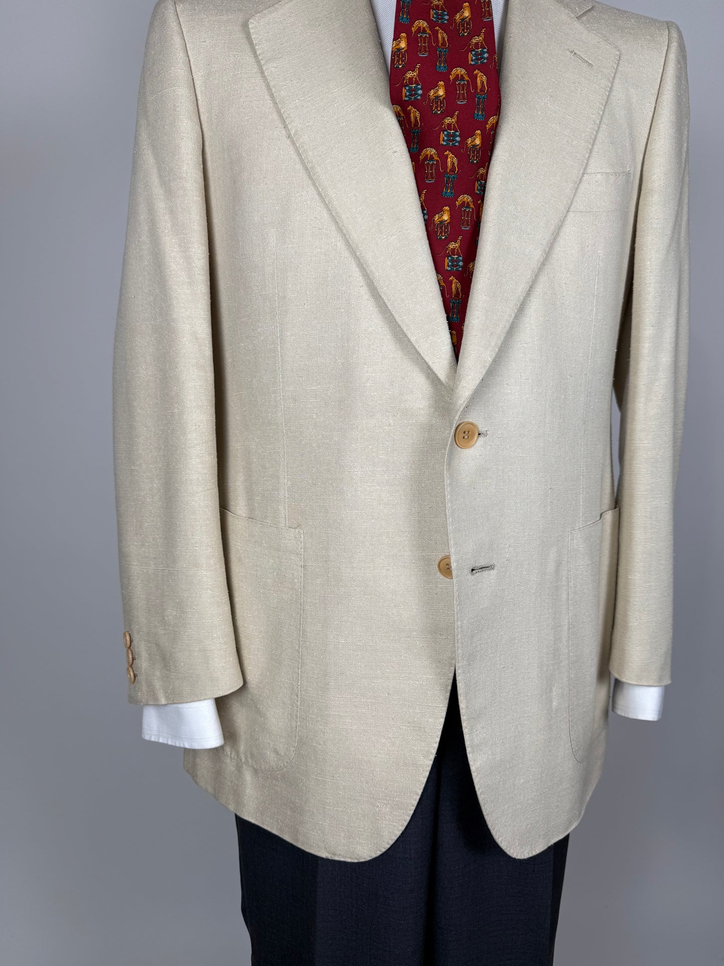 Giacca Lanvin anni '70/'80 in pura seta avorio - tg. 48