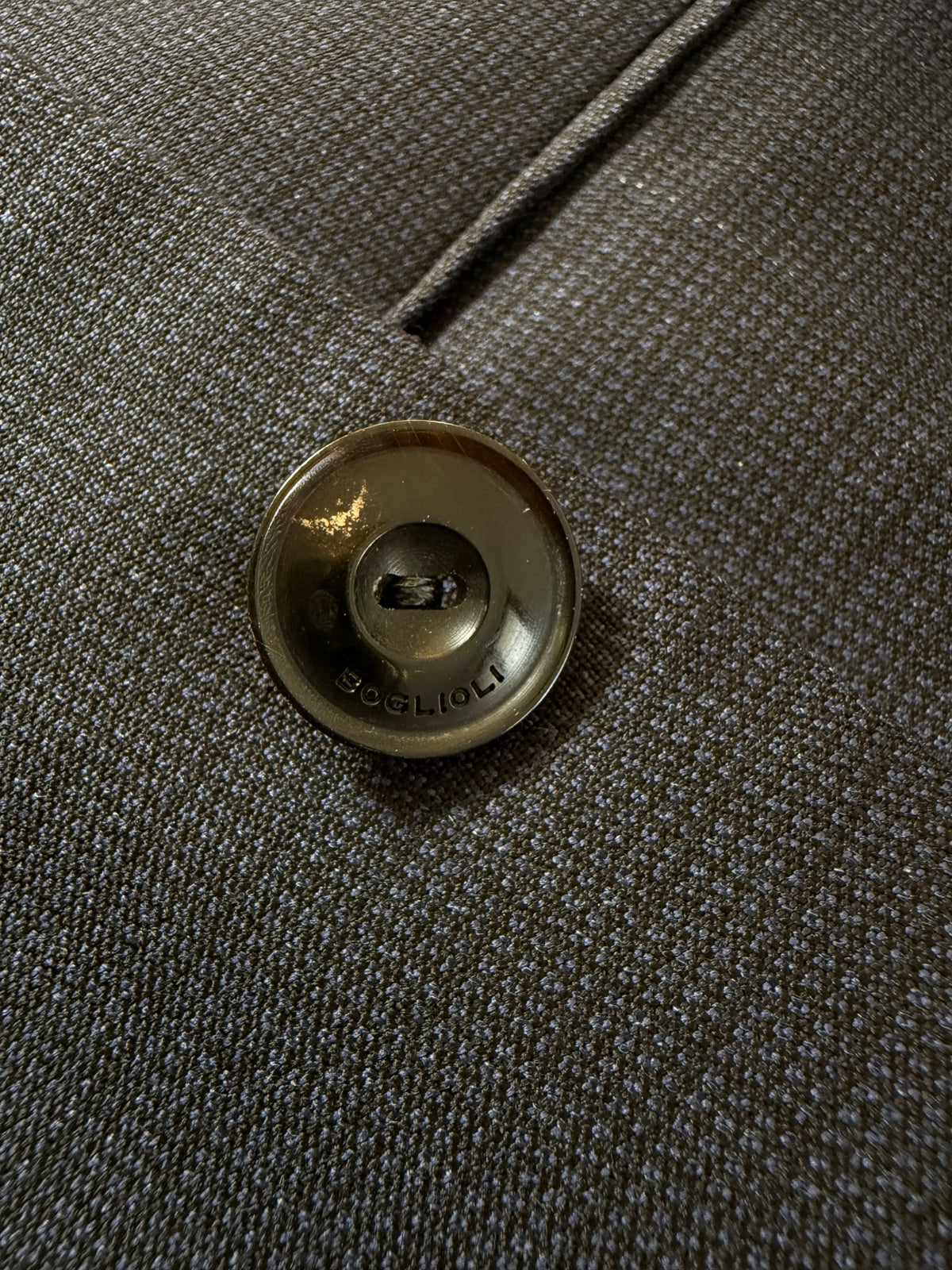 Giacca Boglioli flanella blu micro quadretti - tg. 46/48