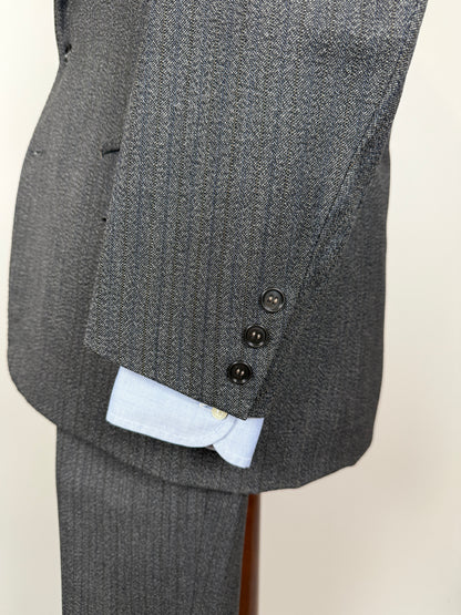 Completo sartoriale anni ‘60 grigio sale pepe - tg. 50/52