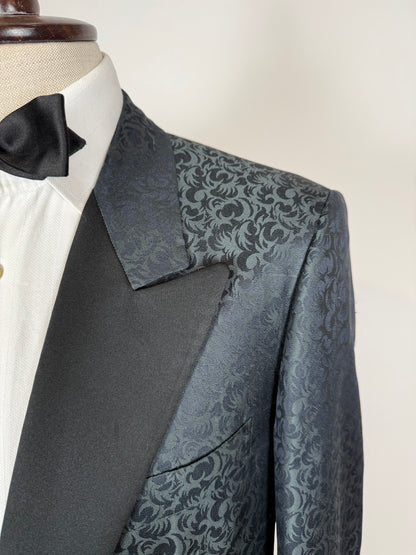 Giacca da smoking Pal Zileri anni '80 in seta shantung damascata - tg. 52