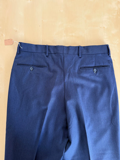 Pantaloni fresco lana blu anni '80 - tg. 48/50