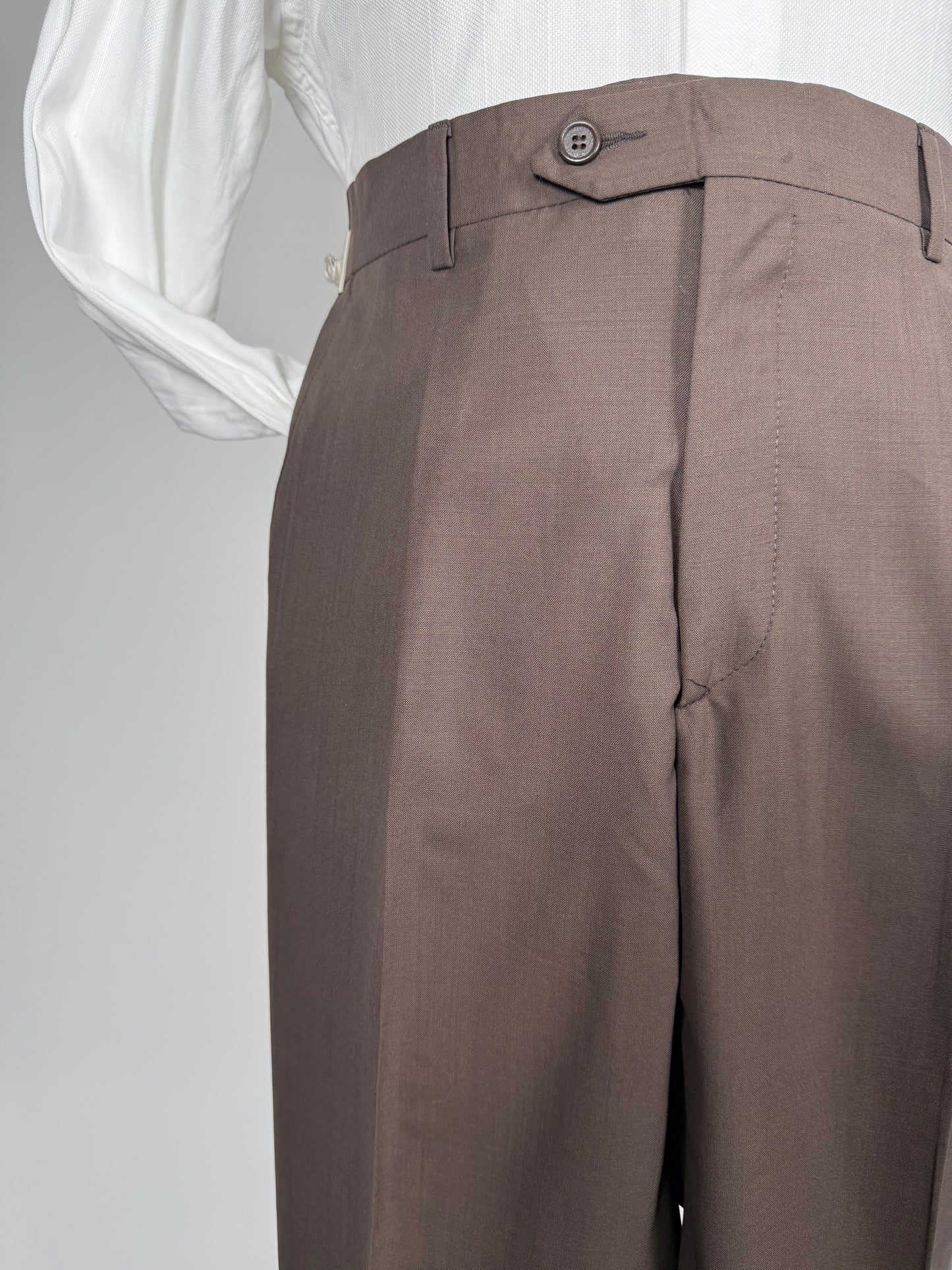 Pantaloni fresco lana marrone cacao (NOS) - tg. 48