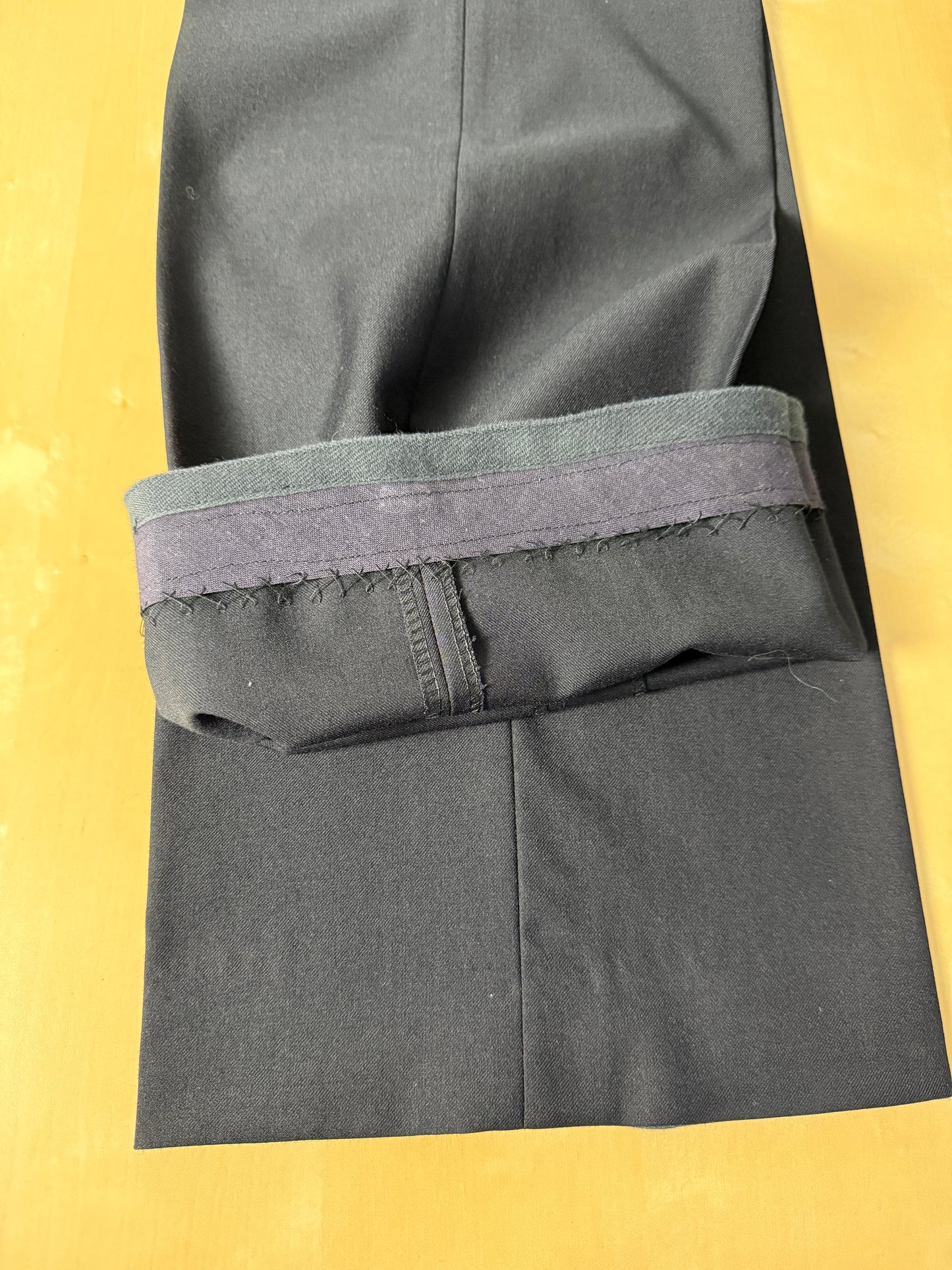 Pantaloni Ermenegildo Zegna anni ‘70/‘80 flanella pettinata blu - tg. 46/48