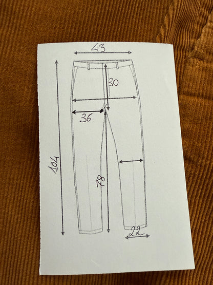 Pantaloni velluto a coste color ruggine - tg. 48