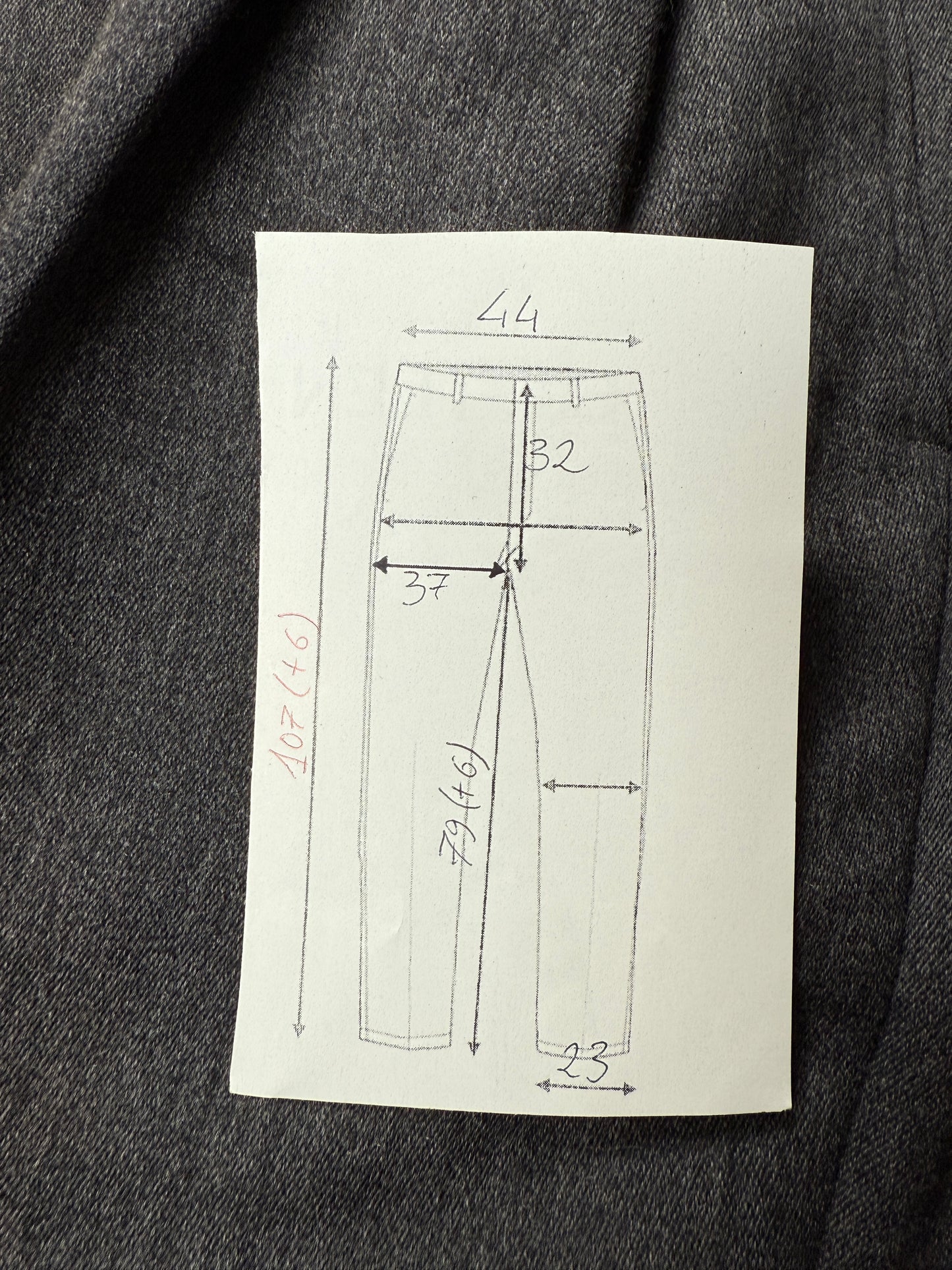 Pantaloni flanella grigio antracite - tg. 50